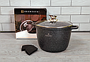 Глибока каструля — казан 6,8л / 24см Edenberg EB-1171 з мармуровим антипригарним покриттям і кришкою, фото 2