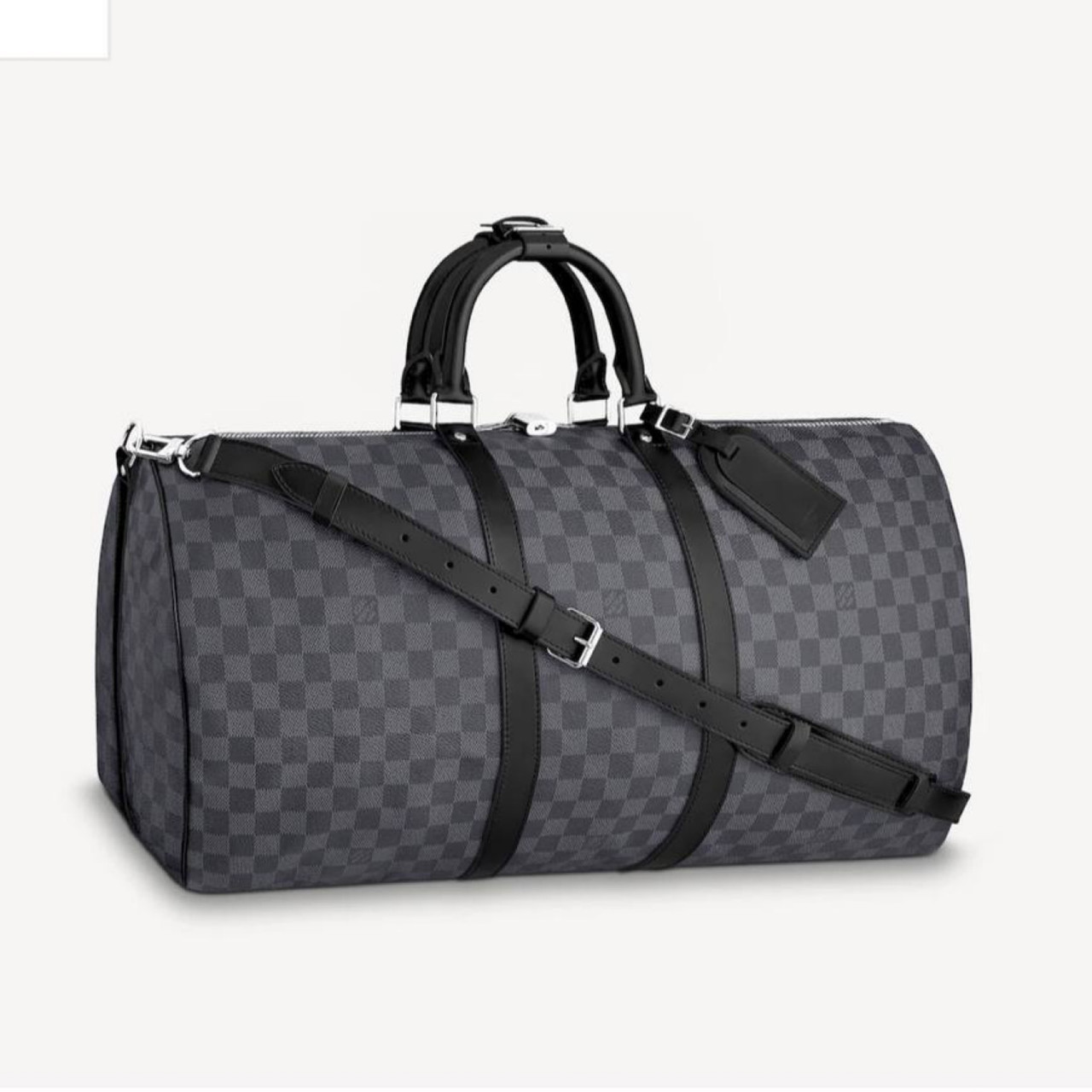 Дорожня сумка Луї Вітон, Damier Graphite 45, 50, 55 см, шкіряна