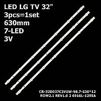 LED подсветка TV LG 32" MYSTERY MTV-3226LT2 MTV-3230LT2 DNS K32A619 Haier LE32B8000T LG 32LN5300 1шт.