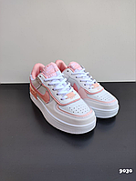 Кроссовки женские подростковые Nike Air Force 1 Shadow White&Pink 36-41