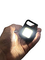 Ліхтарик-брелок COB з карабіном 2021, фото 4