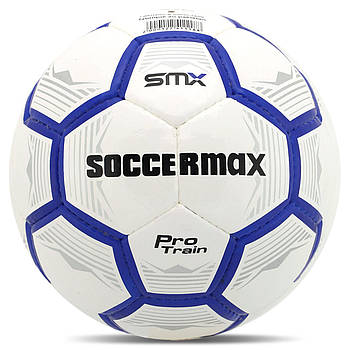 М'яч футбольний Soccermax No5 (FB-5047) Біло/синій