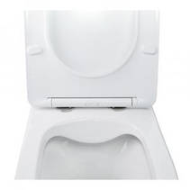 Унітаз підвісний Qtap Swan із сидінням Slim Duroplast/ Soft-close/ Quick relase, фото 4