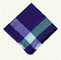 Платок теплый Шотландка 75х75 см - Фиолетовый