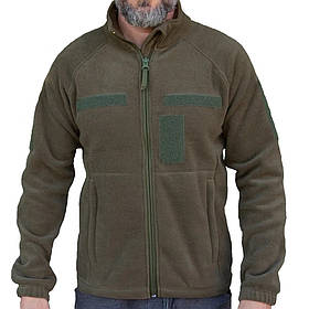 Кофта флісова Kirasa хакі XXXXL (66-68) 320г/м² Polartec, тепла, з кишенями та вітрозахистом