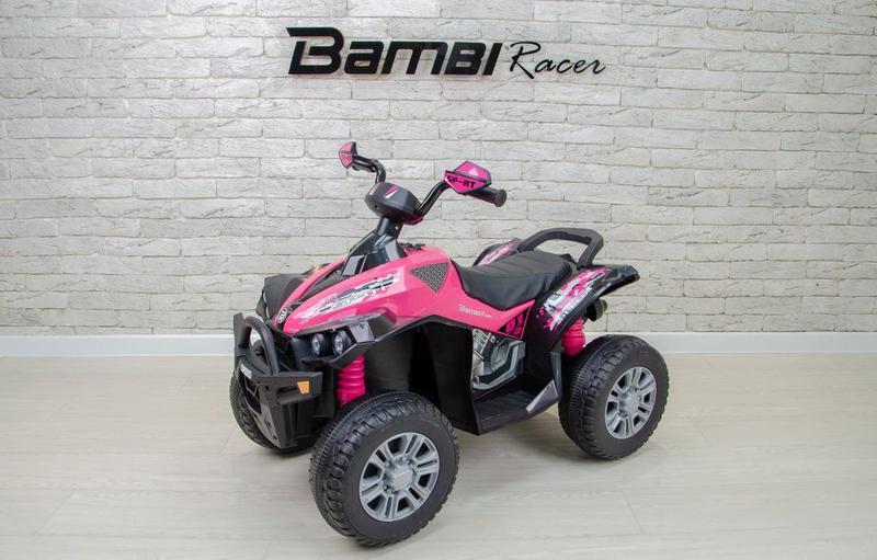 Дитячий електроквадроцикл на акумуляторі Bambi Racer M 5008 для дітей 3-8 років рожевий