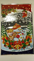 Упаковка новогодняя для конфет и подарков (25*40) №15 Снеговик и звярятки (100 шт)