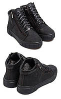 Мужские зимние кожаные ботинки Philipp Plein, мужские кроссовки зимние черные, Мужская зимняя обувь