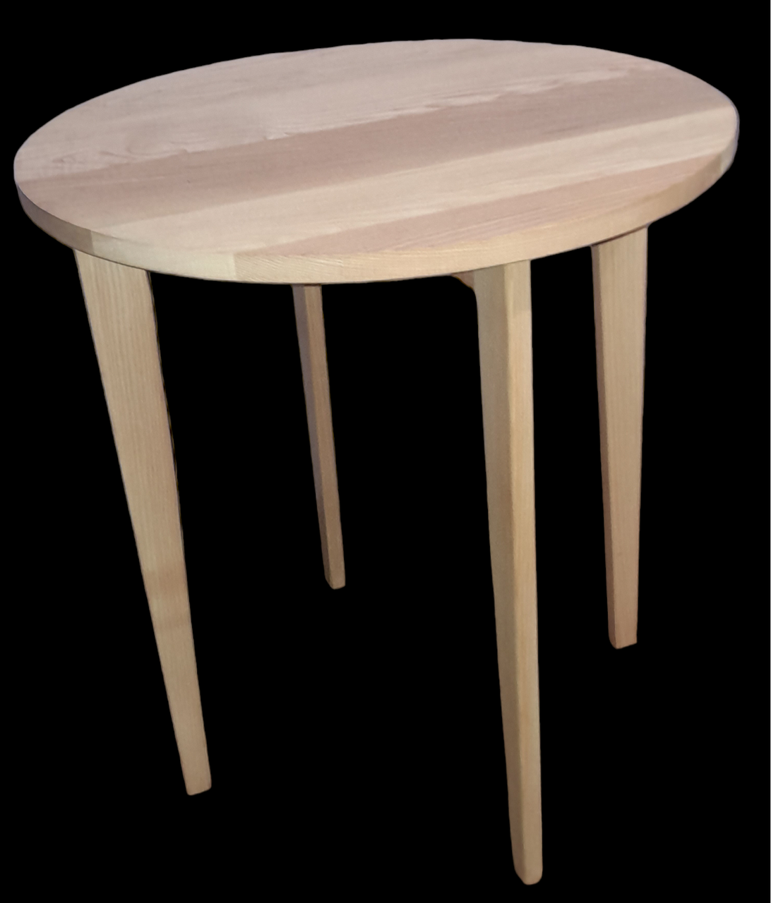 Комплект дерев'яних меблів стіл круглий два стільці натуральне дерево ясень - фото 3 - id-p1982691544