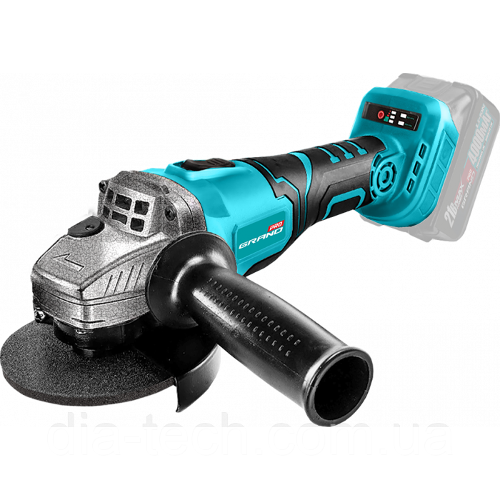 Машина шліфувальна кутова акумуляторна Grand МШУ-20BL/PRO (без акумулятора та зарядного пристрою)