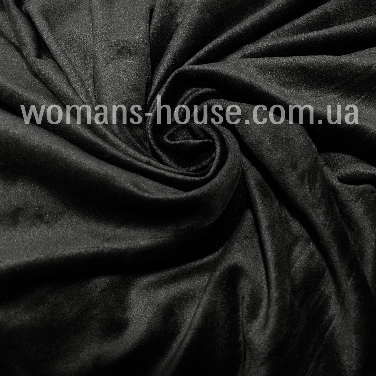 Тканина Велюр плюш стрейч спорт Чорний, фото 1