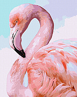 Картина по номерам "Розовый фламинго" Идейка 40х50 (KHO4397)
