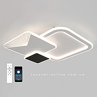 Управляемая LED люстра Esllse COMETA 105W 3S APP "три квадрата" с пультом и приложением 500x60-WHITE/BLACK-220