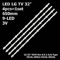 LED подсветка TV LG 32" ROW Rev 0.9 2 B-Type 6916L-0923A ROW Rev 0.6 1 A-Type 6916L-1030A LC320DXN(SE)(R3) 2шт