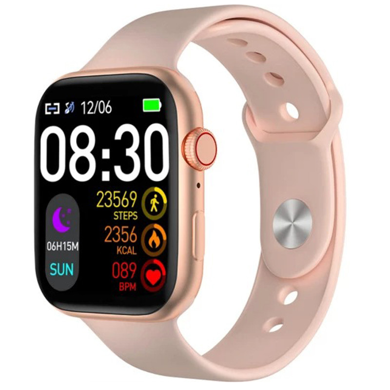 Розумний смарт-годинник Smart Watch i8 PRO MAX з голосовим викликом трекер пульсометр тонометр Рожевий