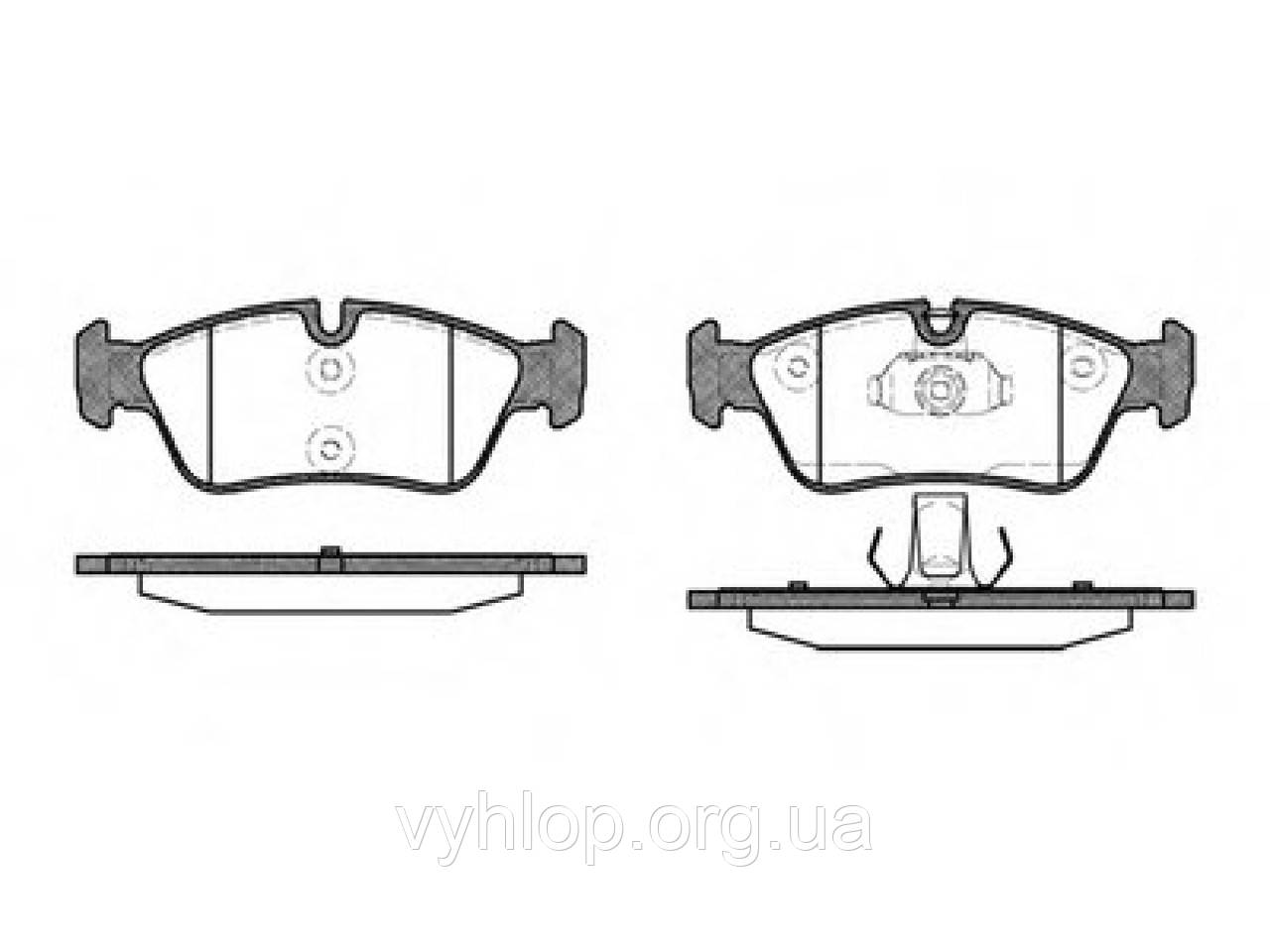 Гальмівні колодки дискові BMW 3 (P2843.40) Woking