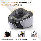 Подушка ортопедична для подорожей Royal Rest Memory Foam Сірий 28х27х12 см Шийна подушка для подорожей, фото 5