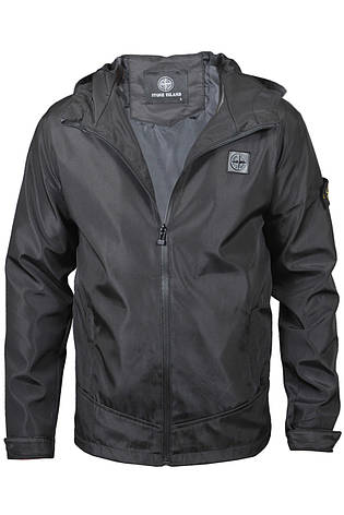 Куртка-вітровка чоловіча Stone Island 23-1009 чорна S, фото 1