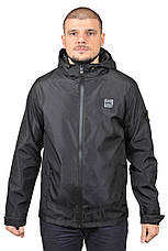 Куртка-вітровка чоловіча Stone Island 23-1009 чорна S, фото 3