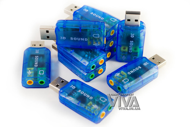 USB внешняя звуковая карта 3D Sound Card