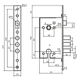 Замок врізний циліндровий Bord ЗВ4-3/85Д 79046, фото 2