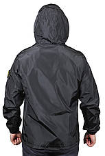 Куртка-вітровка чоловіча Stone Island 23-1009-1 чорна, фото 5