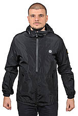 Куртка-вітровка чоловіча Stone Island 23-1009-1 чорна, фото 3