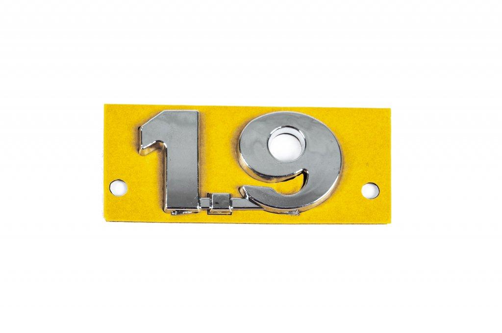 Напис 1.9  48мм на 25мм  для Volkswagen Polo 2001-2009 рр