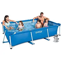 Каркасный бассейн Intex 28270 - 3, 220 х 150 х 60 см (2 006 л/ч, тент, подстилка) топ