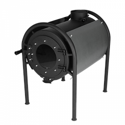 Піч опалювальна/булер'ян DS Modern+кожух срібний Екожар 130м³/6мм