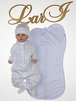 Ошатний комплект одягу для новонародженої дівчинки, білий