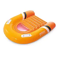 Детская доска для катания Intex 58154 «Surf rider», 102 х 89 см, оранжевый топ