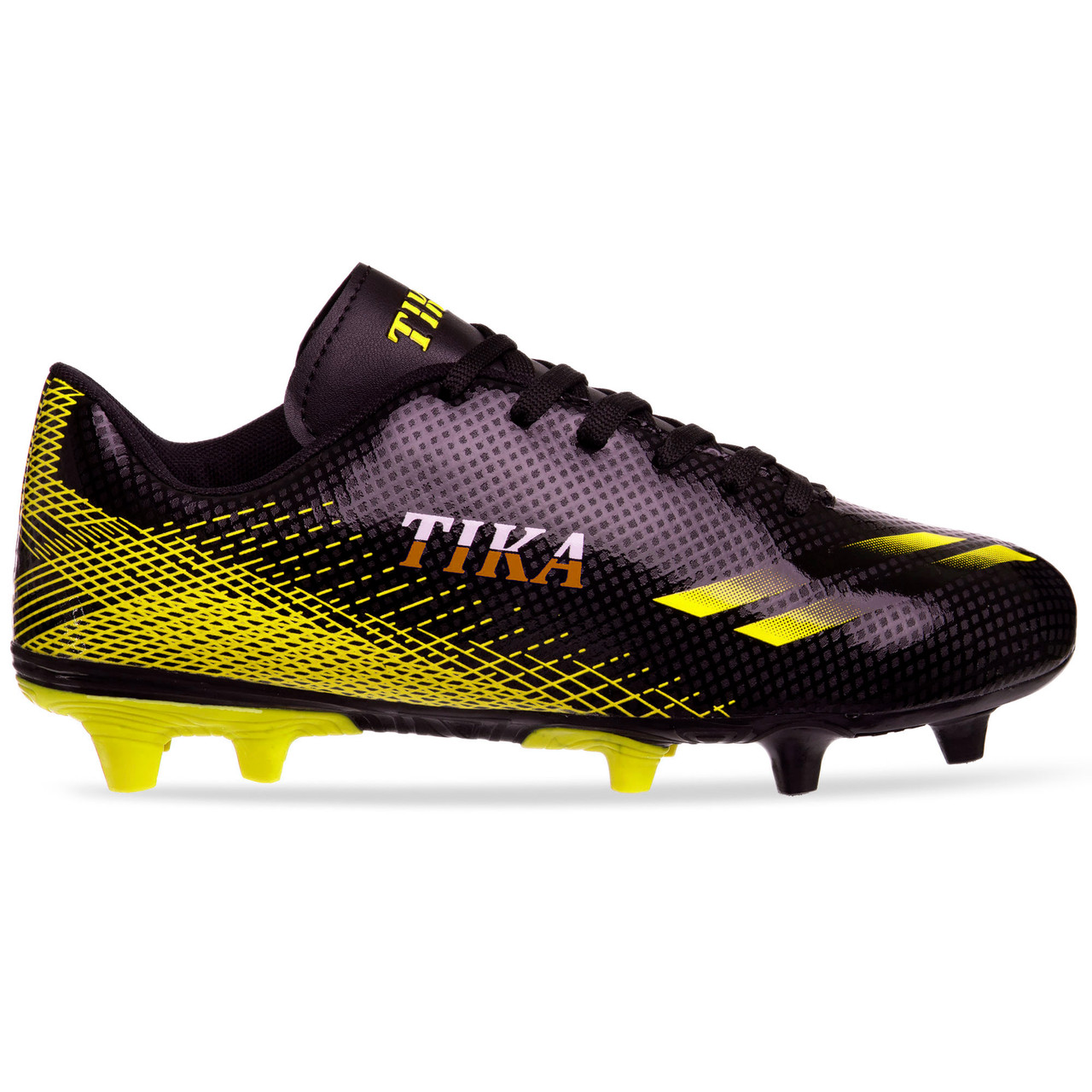 Бутси футбольні Zelart Tika 2001-39 розмір 42 Black-Yellow