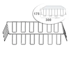 Набір: Каркас для каркасного басейну Intex 12979-01. Розмір 300 х 175 х 80 см топ