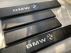 Захист порогів - накладки на пороги BMW 5 (E34) з 1988-1996 (Premium Карбон)