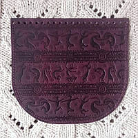 Клапан сумки. "Кокопеллі". Колір Бордо