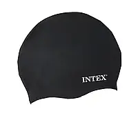 Шапочка для плавания Intex 55991, универсальная, размер М (8+), обхват головы 52-65 см, (22 х 19 см), черная