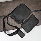Брендова сумка через плече Louis Vuitton CK5253 чорна, фото 6