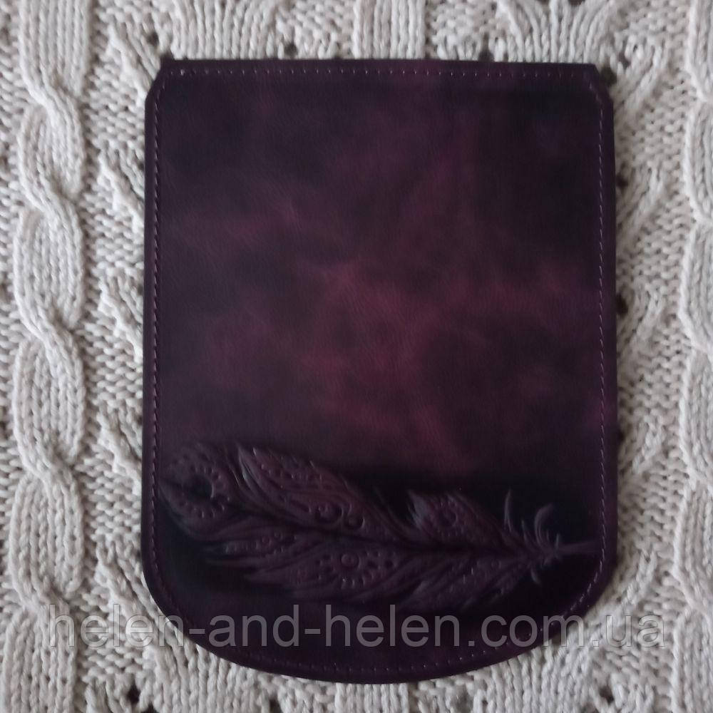 Клапан для рюкзака "Перо". Колір Бордо, фото 1