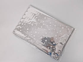 Пакет із малюнком для пакування подарунків (25*40) No91 фольгований "Сніжинка" (100 шт.)