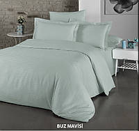 Комплект постельного белья Cotton Shine Stripe Satin 200*220 Buz Mavisi