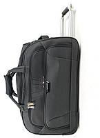 Велика сумка на колесах XL 80 л Cannes 64х39х32 см Чорна