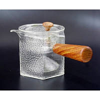 Чайник "Кристальный Бриз" 500 мл с деревянной ручкой и стекляным ситом из термостекла