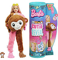 Игровой набор Barbie Cutie Reveal Jungle Series Monkey Кукла Барби в костюме обезьянки