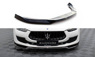 Сплітер Maserati Ghibli (17-20) тюнінг губа спідниця обвіс дифузор (V1)