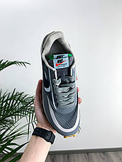 Чоловічі кросівки Nike Waffle Sacai Clot Kiss of Death 2 Cool Grey DH3114-001, фото 5