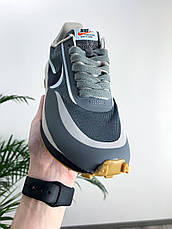 Чоловічі кросівки Nike Waffle Sacai Clot Kiss of Death 2 Cool Grey DH3114-001, фото 4