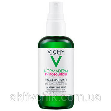 Матувальний спрей із тривалим ефектом для зменшення жирного блиску Vichy Normaderm Phytosolution Mattifying, фото 1