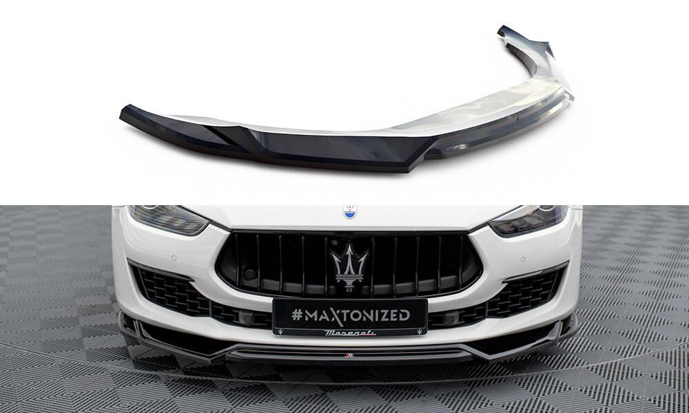 Сплітер Maserati Ghibli (17-20) тюнінг губа спідниця обвіс дифузор (V2)