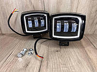 Комплект универсальных LED балок рабочего света с ДХО JR4 4050 lm 9-32V 45W Квадрат + крепеж